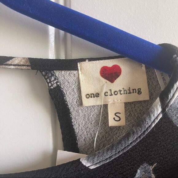 One Clothing Black Floral Print Bell Sleeve Skater Mini Dress; SZ S; BNWT - Picture 7 of 8